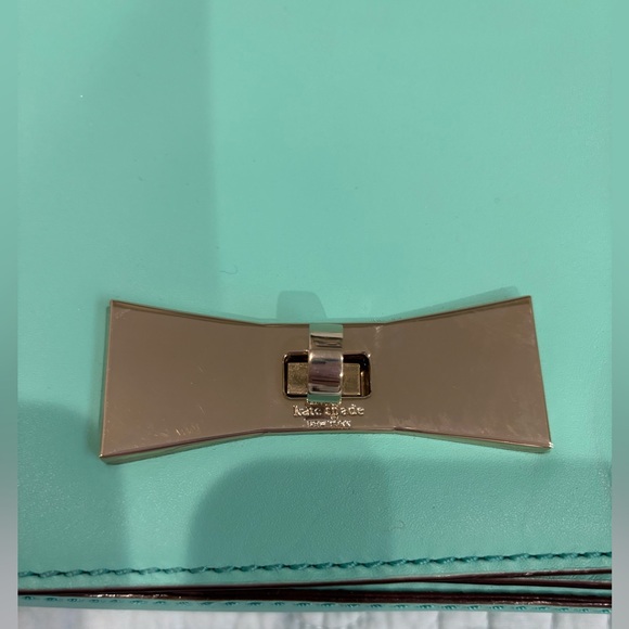 EUC Kate Spade Turquoise Leather Crossbody with Dust Bag $295 - Small/Medium - Picture 6 of 15